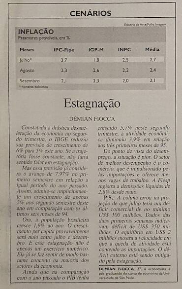 Demian Fiocca coluna Folha de São Paulo